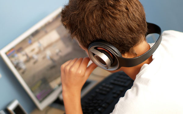 music male listening to music