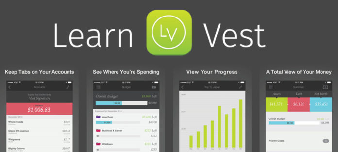 Screen shots of LearVest app