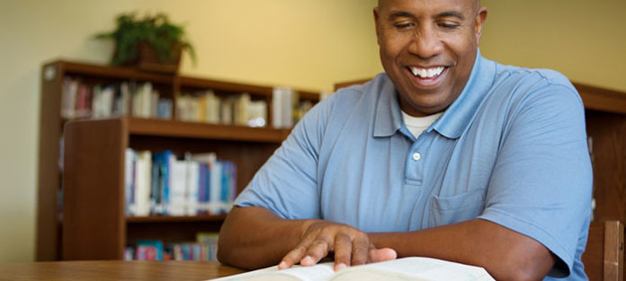 Man reading a book