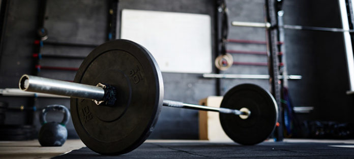 barbell in crosstraining gym