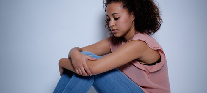 Young female feeling down