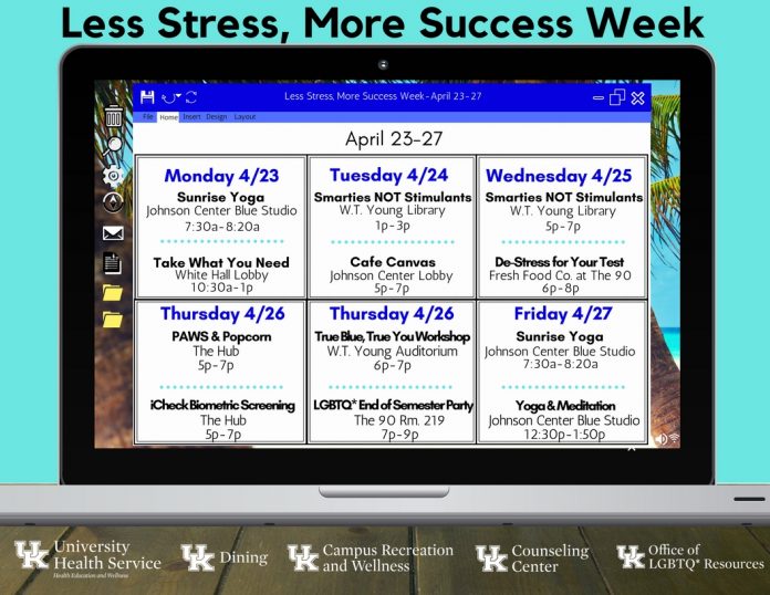 Stress Less Week Events Flyer