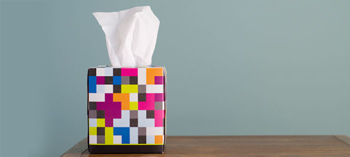 Colorful tissue box