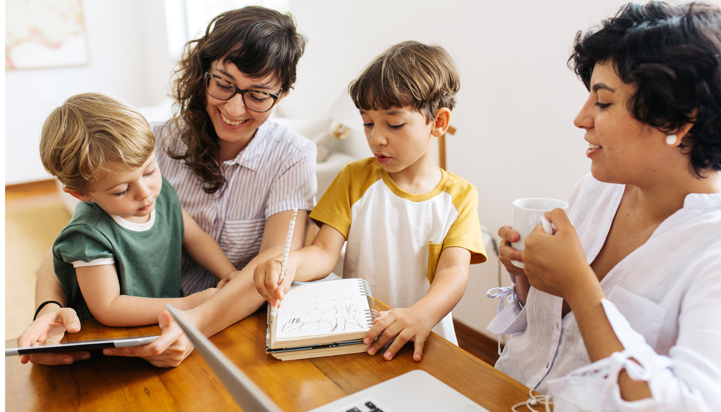 happy lgbtq family at home | same sex couple family planning