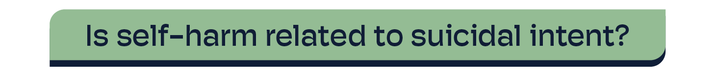 Is self-harm related to suicidal intent?