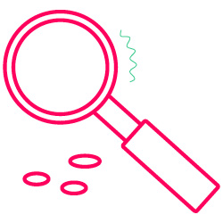 science icon magnifying glass