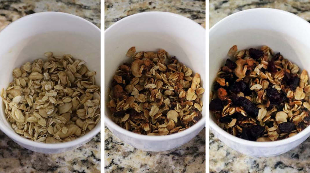 Mug granola ingredients