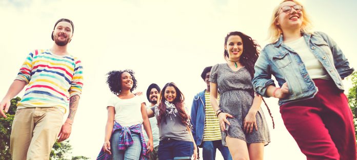 Group of happy students Group of happy students