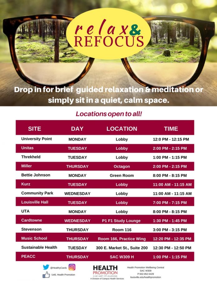 Relax & Refocus Schedule Spring 18