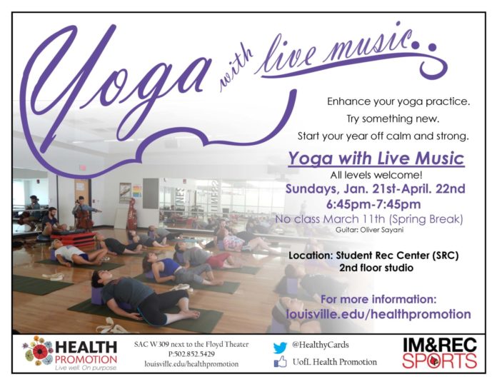 Yoga with Live Music Flyer Spring 2018