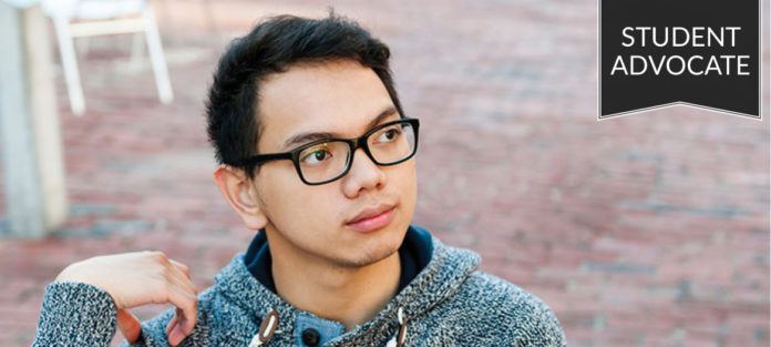 Student advocate: Boy looking into the distance