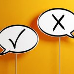 Marijuana legalization: Where the debate stands white chat bubbles including checkmark and x