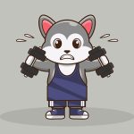 FitnessU: 5 lower back exercises to strengthen your core Cartoon animal lifting dumbbells, representing fitness and strength training