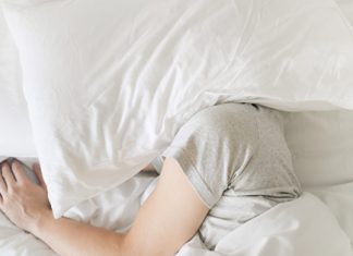 sleeping with pillow over head