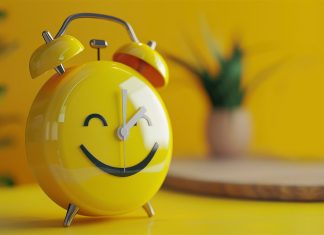 Sleep smarter: 3 apps to help you rest easy and wake up energized Yellow smiling alarm clock symbolizing better sleep and positive mornings