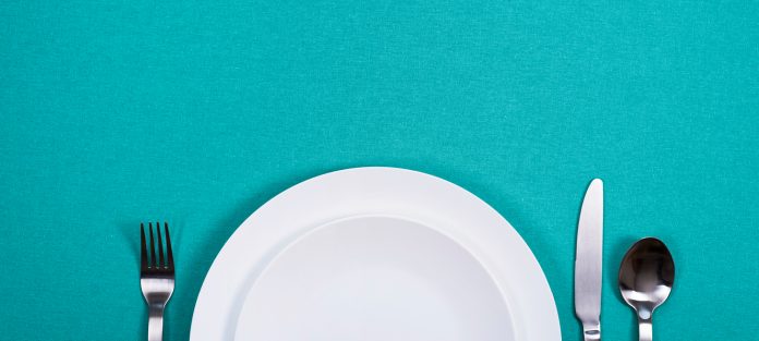 empty plate and utensils