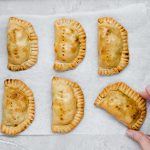 UCookbook: Baked veggie and chickpea empanadas top view of fresh empanadas | baked empanadas recipe