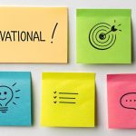 Level up your goals with these 6 accountability hacks Colorful sticky notes with motivational doodles and text arranged on a white surface.