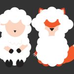 Illustration of a sheep beside a wolf disguised in sheep’s clothing, symbolizing a toxic friendship.