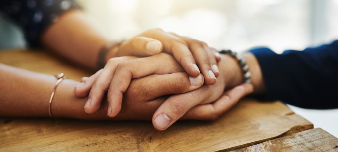 holding hands
