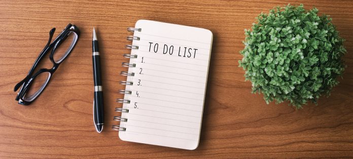 to-do list on desk