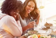 interracial lesbian couple eating breakfast together | budget friendly meal prep for different diets