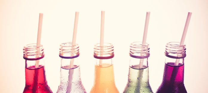 assortment of bottled drinks