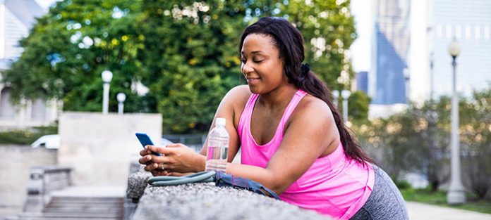 Girl looking at her phone