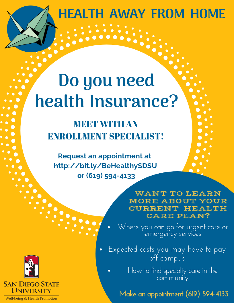 Sdsu Health Insurance >> Health Away From Home San Diego State University Sdsu Health Insurance >> Health Away From Home San Diego State University
